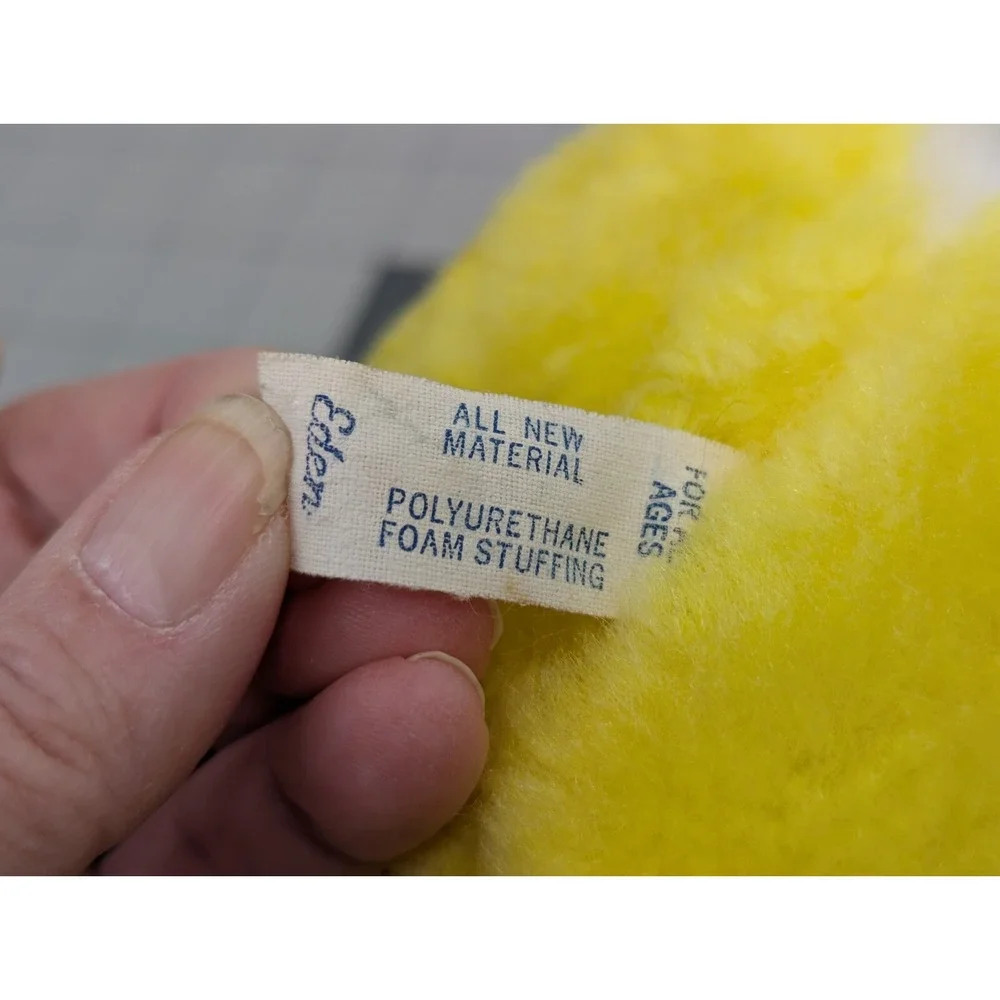 Eden Blue Bird Rattle‎ Plush Nest Yellow 7 Inch Vintage Paper Tag Stuffed Animal